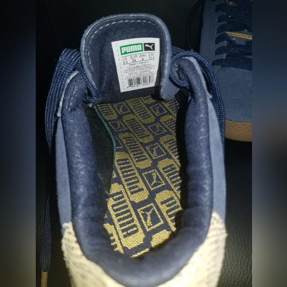 Puma Match Lo Blue Suede/Snake Kids 4.5 Women's 6 - Picture 10 of 11